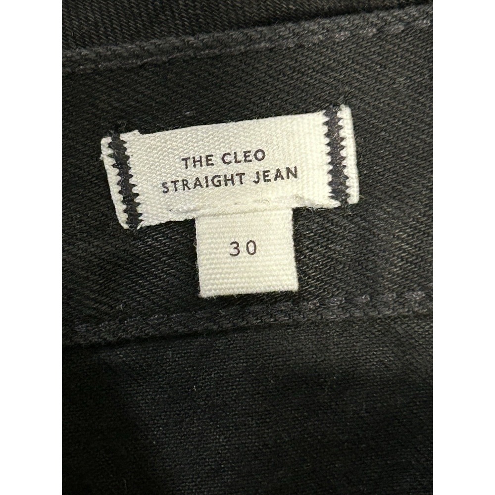 Madewell The Cleo Straight Jean Black High Rise Patch Pocket Jeans 30 NWOT $148 - Picture 11 of 12
